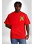 Birlikte Kal Kırmızı Oversize Kadın Erkek Ön ve Sırt Baskılı T-Shirt 5