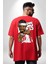 Jimmy Butler Basketbol Kırmızı Oversize Kadın Erkek Ön ve Sırt Baskılı T-Shirt 4
