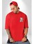 Dışarı Çık ve Oynayalım Teddy Kırmızı Oversize Kadın Erkek Ön ve Sırt Baskılı T-Shirt 3