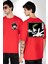 My Hero Academia Dabi Anime Kırmızı Oversize Kadın Erkek Ön ve Sırt Baskılı T-Shirt 1