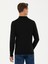 Erkek Siyah Slim Fit Polo Yaka Basic Triko Kazak 50270169-VR046 5