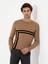 Erkek Camel Slim Fit Bisiklet Yaka Triko Kazak 50259333-VR015 4