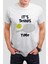 It's Tennis Time Baskılı Beyaz Unisex Tişört C436 1
