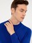 Erkek Sax Slim Fit Çeyrek Balıkçı Yaka Basic Triko Kazak 50257712-VR045 4
