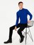 Erkek Sax Slim Fit Çeyrek Balıkçı Yaka Basic Triko Kazak 50257712-VR045 6
