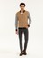 Erkek Kahverengi Regular Fit Tam Fermuarlı Triko Kazak 50277074-VR015 4