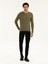 Erkek Haki Regular Fit Pamuk Karışımlı Bisiklet Yaka Triko Kazak 50279607-VR027 11