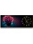 Saatli Neon Gül Cam Tablo 4