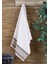 Samara Bordürü Jakarlı 2'li Banyo Havlu Seti Ekru 50X85 cm 70X140 cm 2
