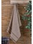 Samara Bordürü Jakarlı 2'li Banyo Havlu Seti Vizon 50X85 cm 70X140 cm 2
