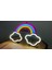 Isimli Gökkuşağı Neon LED / Gece Lambası / Rainbow Dekoratif Lamba / Işıklı Bulut / Ambians Işığı 3