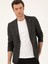 Erkek Siyah Slim Fit Keten Karışımlı Ceket 50289458-VR046 3