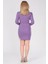 Kadın Etek Ucu Zincirli Elbise Mor 5