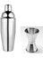 Shaker 350 ml Metal Süzgeçli Zicco Jigger 3/4.5 cl Kokteyl Ölçeği Seti Kokteyl Hazırlama Seti 2li 1