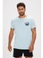 Dustin Sky Blue Baskılı Erkek Tişört 1