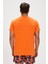 Francis Turuncu Baskılı Erkek Tişört 2