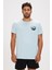 Dustin Sky Blue Baskılı Erkek Tişört 5
