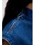 Veronica Indigo Mavi Kadın Denim Crop 3