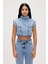 Veronica Blue Kadın Denim Crop 3