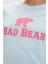 Logo Tee Sky Blue Logo Baskılı Basic Kadın Tişört 3