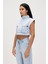 Veronica Ocean Blue Kadın Denim Crop 2