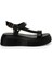 CS24043 4fx Siyah Kadın Spor Sandalet 1