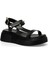 CS24043 4fx Siyah Kadın Spor Sandalet 2