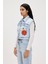 Joanne Ocean Blue Kadın Denim Yelek 4