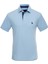 Erkek Mavi Triko Yaka Garnili Polo T-Shirt 1