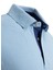 Erkek Mavi Triko Yaka Garnili Polo T-Shirt 4