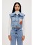 Joanne Blue Kadın Denim Yelek 1