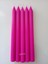 5'li Pembe Fuşya Şamdan Mumu 1. Kalite Doğal Kokulu Uzun Çubuk Konik Mum Dekoratif 1