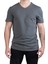 Unisex V Yaka Regular Fit Casual Basic T-Shirt 2