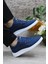 Dks 2004 Mavi Hafif Rahat Keten Sneaker Erkek Ayakkabı 5