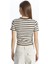 Xsıde Bisiklet Yaka Çizgili Kısa Kollu Kadın Crop 5