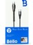 BA-02 Type-C Type-C Standlı Koruyuculu Örgülü Hızlı Şarj Data Kablosu 100W 1.2m 4