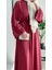 Abaya Ferace Çıtçıtlı Uzun Abaya Kap Kuşaklı Krep Abaya 4