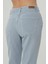 Ariana Gri-Mavi Yüksek Bel Patı Fermuarlı Mom Jean Pantolon C 4525-139 5
