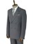 Geniş Sivri Yakalı Çizgili Desenli Slim Fit Gri Erkek Kruvaze Takım Elbise - Wessi 4