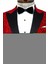 Leopar Desenli Slim Fit Dik Yaka Bordo Erkek Balo Ceketi - Wessi 2