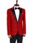 Leopar Desenli Slim Fit Dik Yaka Bordo Erkek Balo Ceketi - Wessi 3