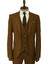 Tek Düğmeli Slim Fit Taba Yelekli Erkek Takım Elbise - Wessi 1
