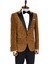 Leopar Desenli Slim Fit Dik Yaka Sarı Erkek Balo Ceket - Wessi 4