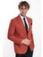 Düz Slim Fit Spor Bordo Erkek Ceket - Wessi 4