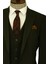 Tek Düğmeli Slim Fit Yeşil Yelekli Erkek Takım Elbise - Wessi 2