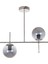 Çello Modern Tasarım Metal Krom Renk Füme Camlı Yemek Masası Üstü -Salon 2 Li Avize 1