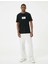 Baskılı Tişört Slim Fit Kısa Kollu Bisiklet Yaka Pamuklu - Koton - 4SAM10900HK - Siyah - Xl 2