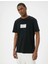 Baskılı Tişört Slim Fit Kısa Kollu Bisiklet Yaka Pamuklu - Koton - 4SAM10900HK - Siyah - Xl 3