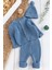 Unisex Kışlık Bebek Takımı Triko Hırka ve Bere ile 3-6 Ay Erkek Çocuklar İçin 1