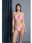 Thrill Bra Poo Puffy Pembe Peluş Model Kiraz Detaylı Pembe Balenli Peluş Sütyen Külot Takım 2